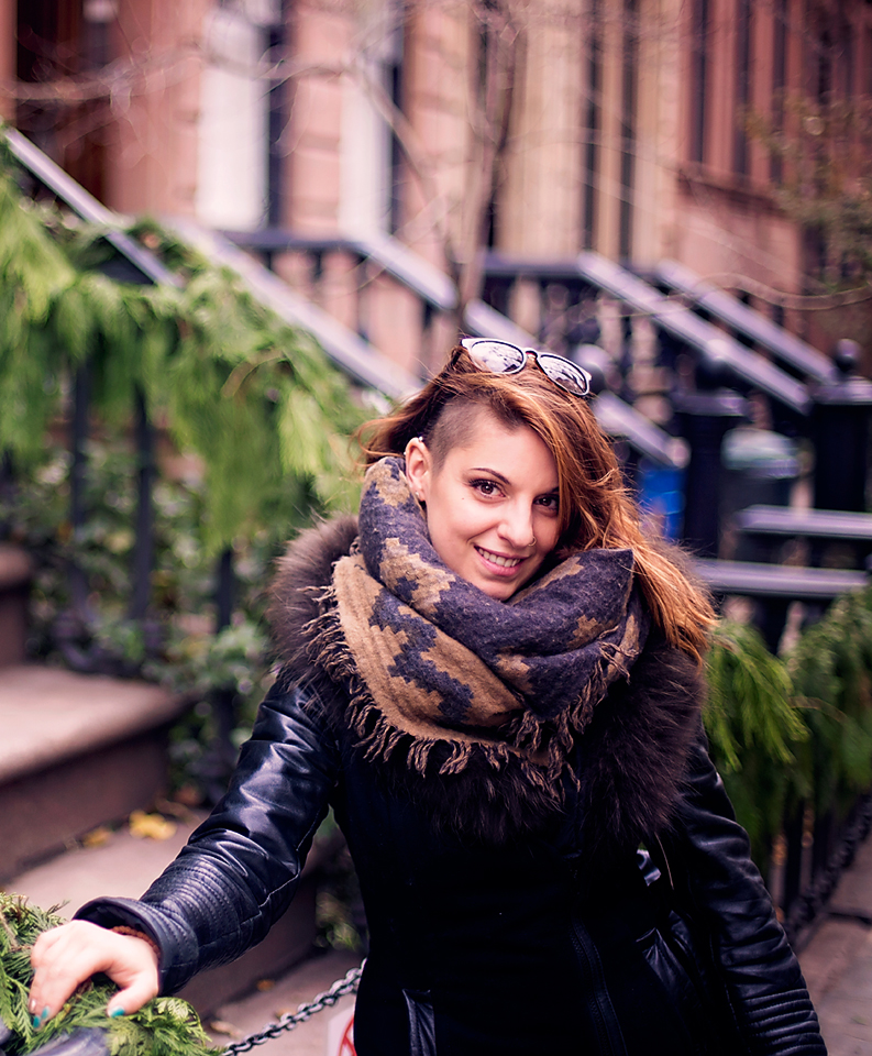 Female model photo shoot of Viktoriya-- in NYC