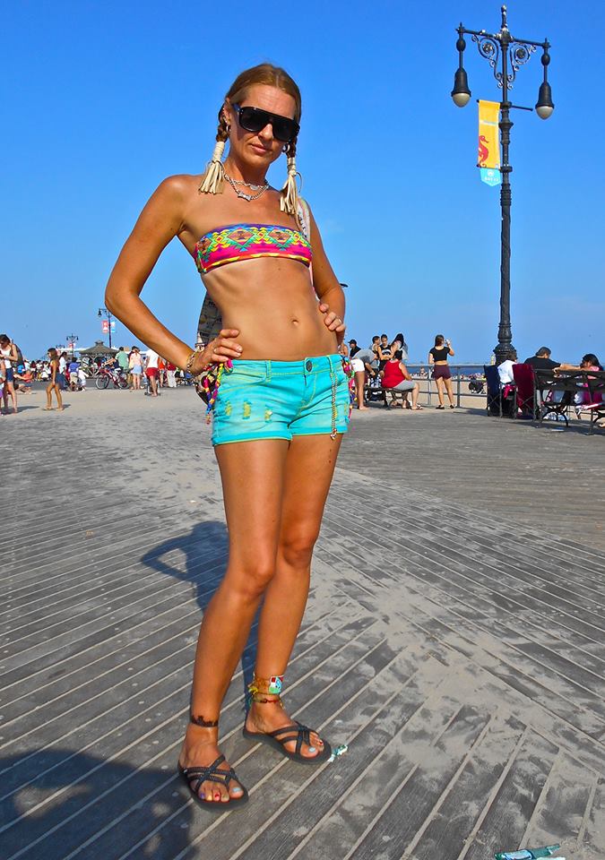 Female model photo shoot of Jennifer Regan in Coney Island, Brooklyn, NY