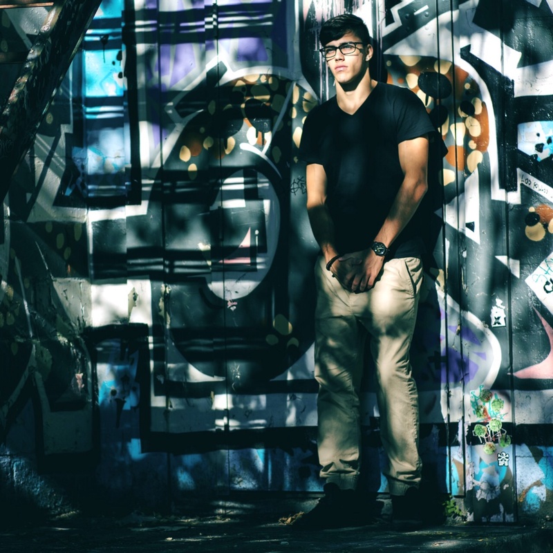 Male model photo shoot of AnthonyAssuncao in Toronto, Graffiti Alley