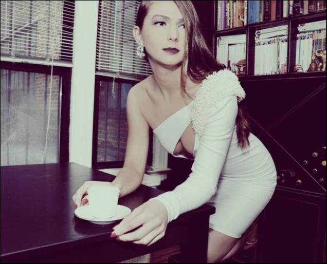 Female model photo shoot of Oksana Melnyk in NYC