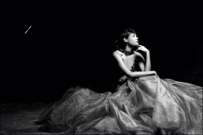 Female model photo shoot of Kit LeNoir in walt disney concert hall