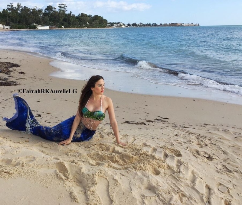 Female model photo shoot of Mermaid Deepblue in Tunisia