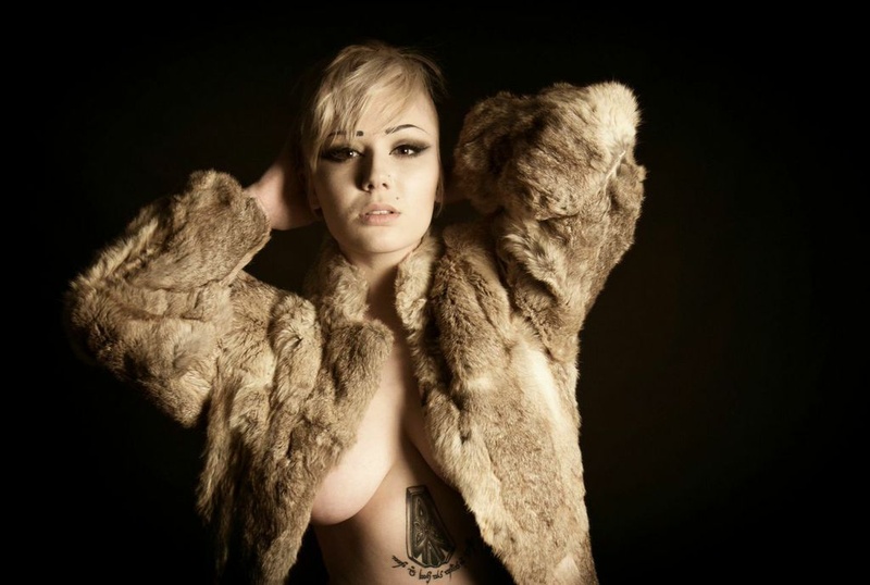 Female model photo shoot of AuroraMoulin in Tempus Fugit Design