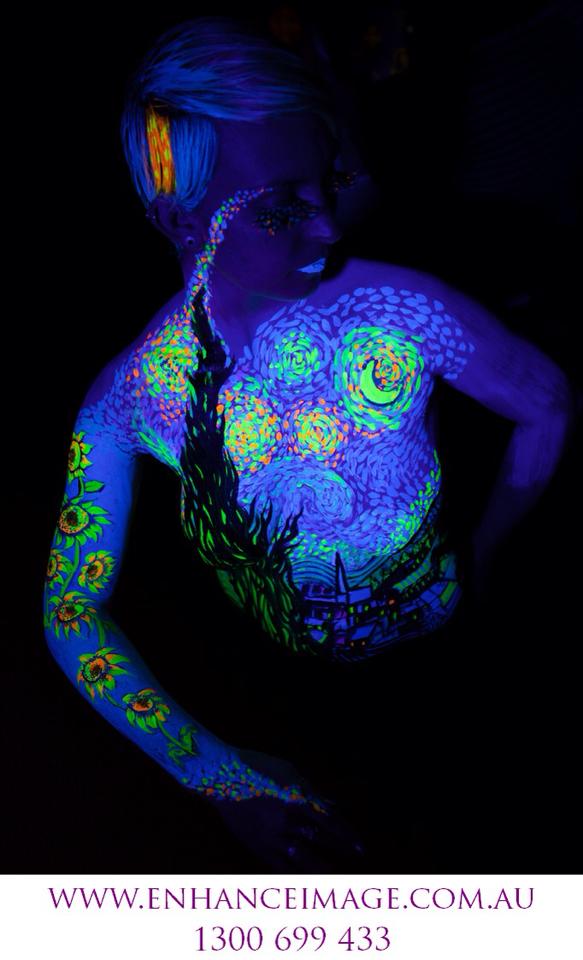 Female model photo shoot of Rainbow Body Art  in Penrith