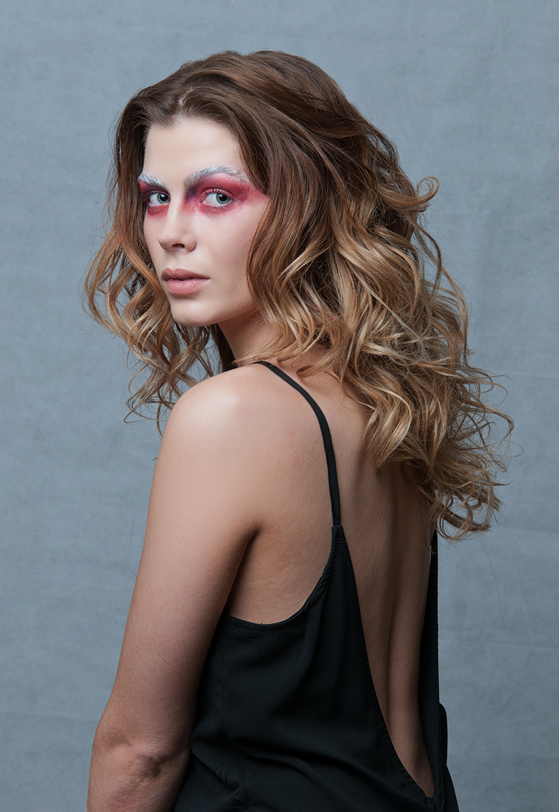 Female model photo shoot of De Pinos Hair Art