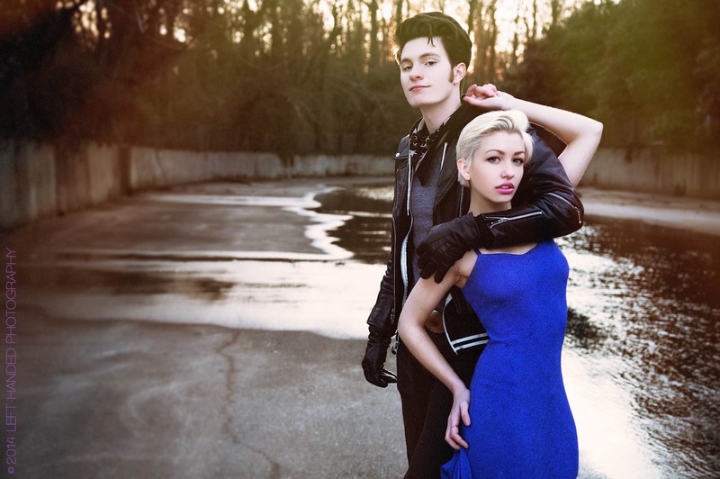 Female and Male model photo shoot of Chloe de Lempicka and JackStarcat by Left-handed Photography