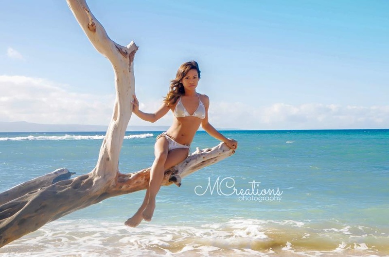 Female model photo shoot of Gee Lana in Ukumehame Beach Park, Maui, HI