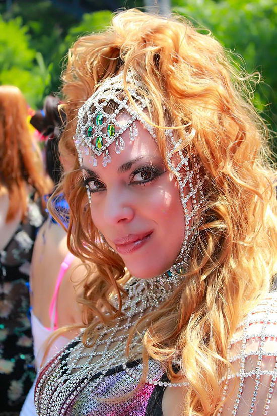 Female model photo shoot of LAG concepts Jewellery in Toronto World Pride 2014