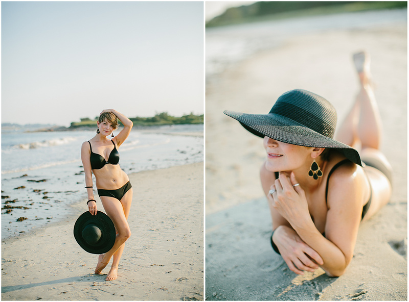 Female model photo shoot of E Delamater in maine coast