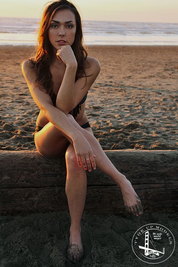 Female model photo shoot of manzanita reed in ocean beach