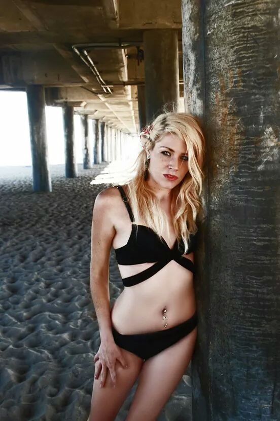 Female model photo shoot of Lex Cannablunts in Huntington Beach, California