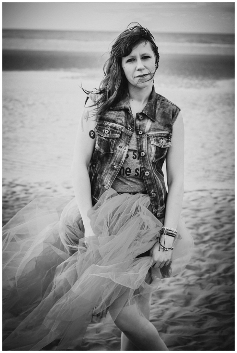 Female model photo shoot of Fashioneering in Blackpool Beach
