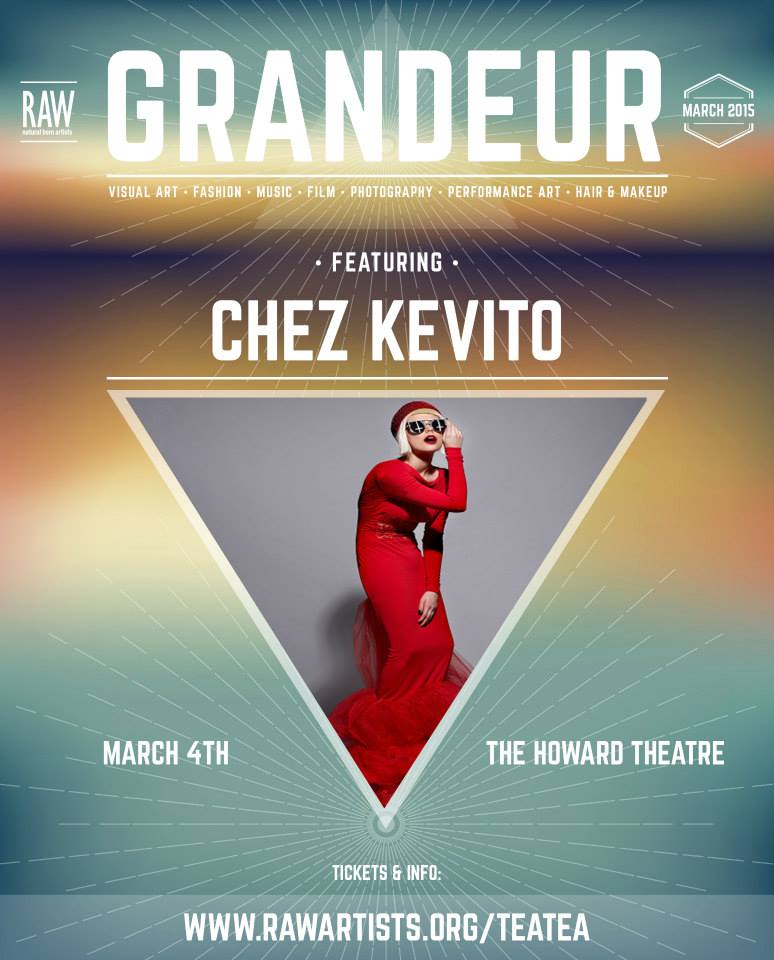 Female model photo shoot of Chez Kevito in march 4th Howard Theater