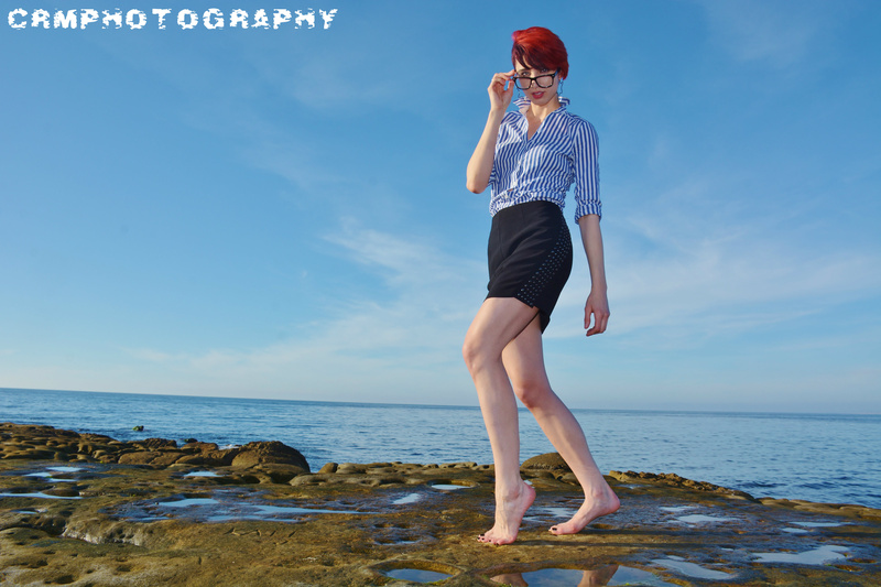 Male and Female model photo shoot of Crmphotography and xtine in La Jolla California
