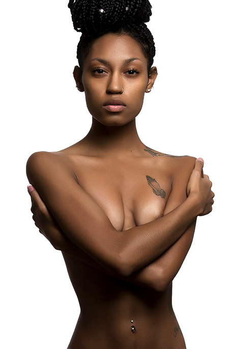 Female model photo shoot of Jenae Elise Muhammad by Petey Wheatstraw