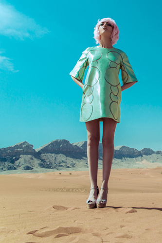 Female model photo shoot of Boa Campbell in Dubai Desert