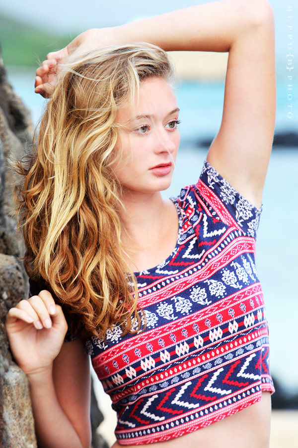 Female model photo shoot of OliviaRussell23 in makapuu beach, hawaii