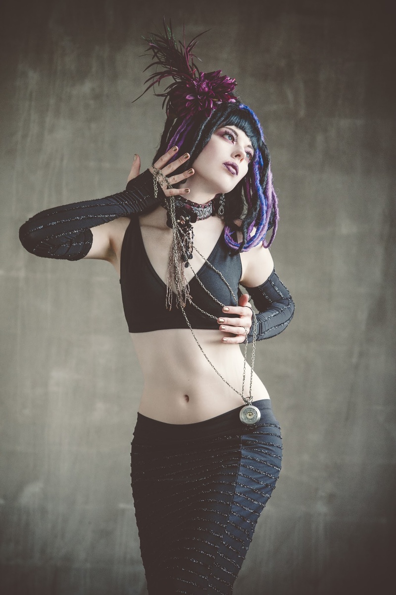 Female model photo shoot of Sakkara Clothing and Ophelia Darkly by Addie Mannan in Portland, OR