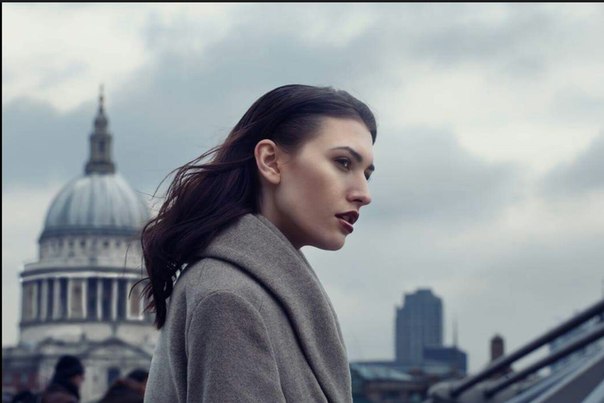 Female model photo shoot of Juste_Juozapaityte in Millenium Bridge, London