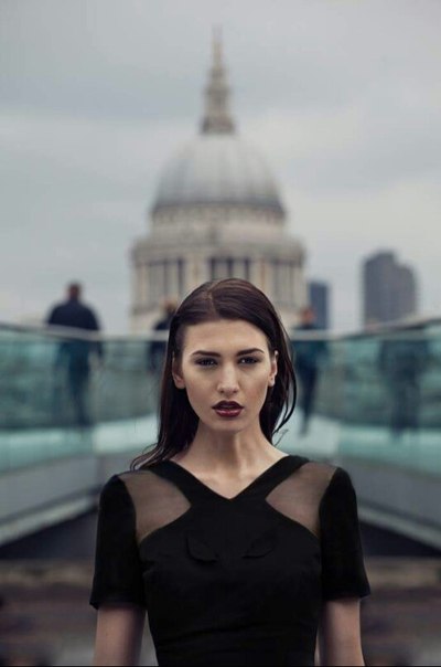 Female model photo shoot of Juste_Juozapaityte in Millenium Bridge, London