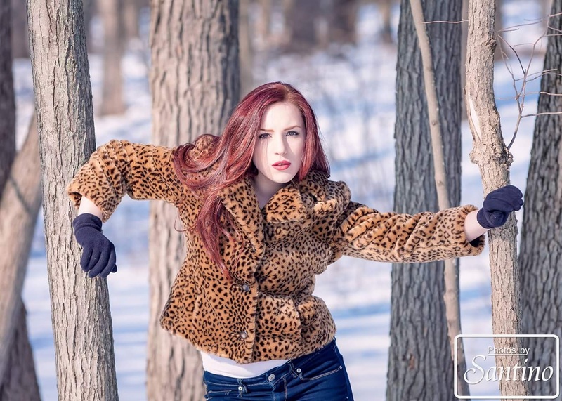 Female model photo shoot of Emily Irene Roszatycki in Winter Shoot by the Bay