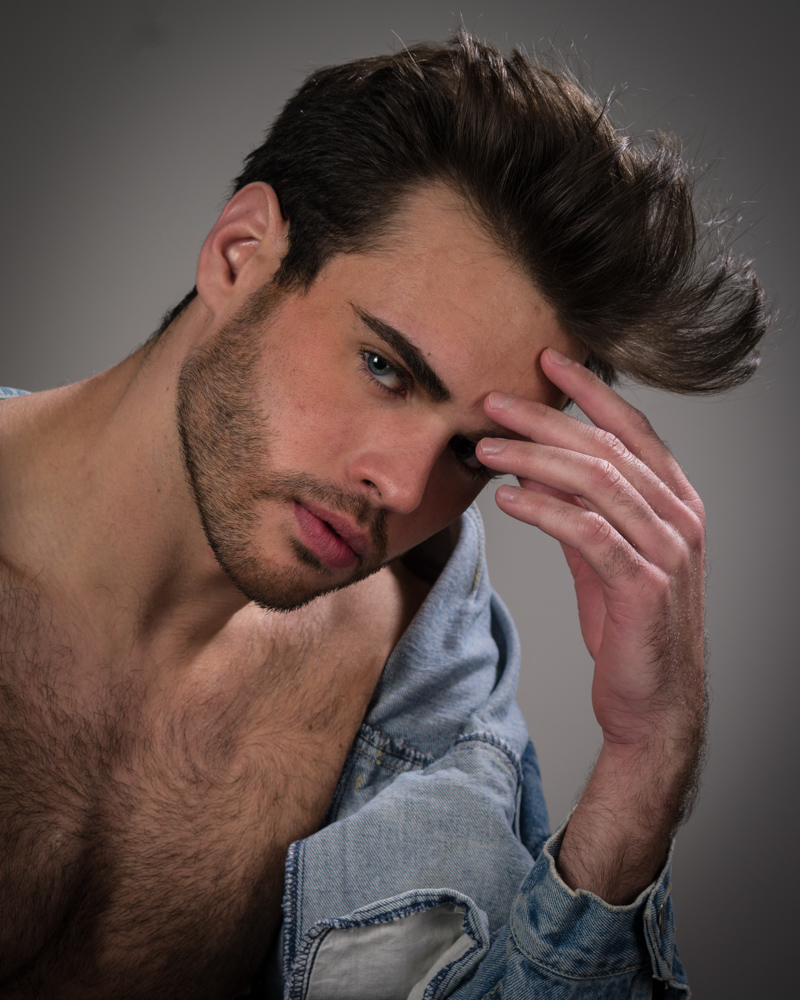 Male model photo shoot of Joshua Del by DandR Photo, makeup by John Ballow