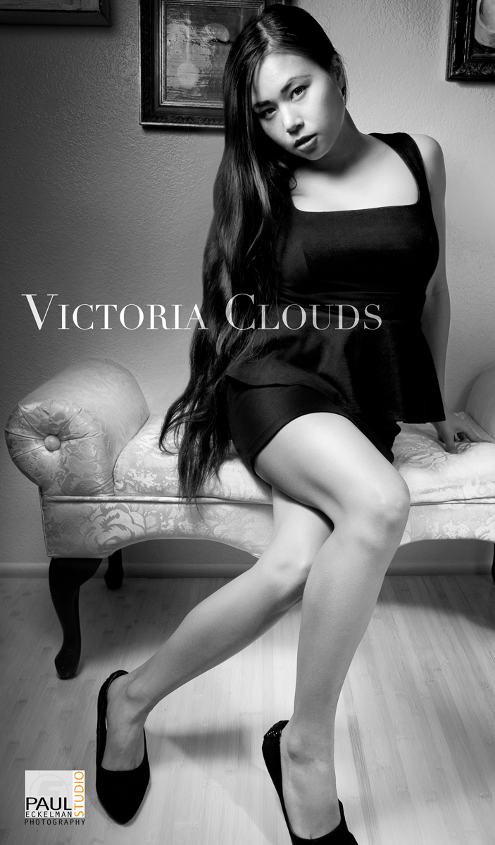 Male and Female model photo shoot of whitecircleblackfive and Victoria Clouds in home studio