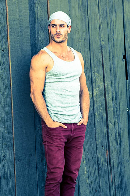 Male model photo shoot of Orestis Papapetrou in Santa Monica Pier, LA