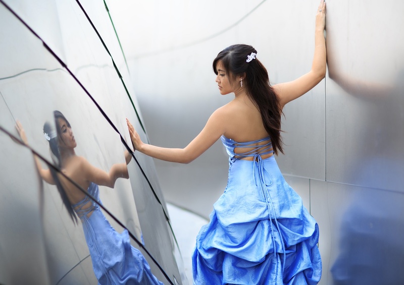 Female model photo shoot of Aimee Cee in Walt Disney Concert Hall
