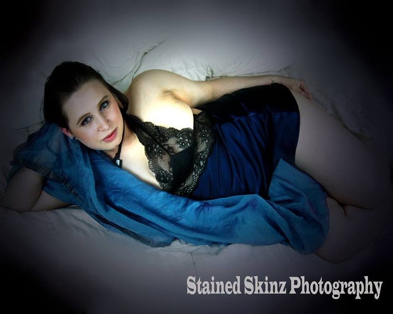 Female model photo shoot of Sara F by Stained Skinz Photography