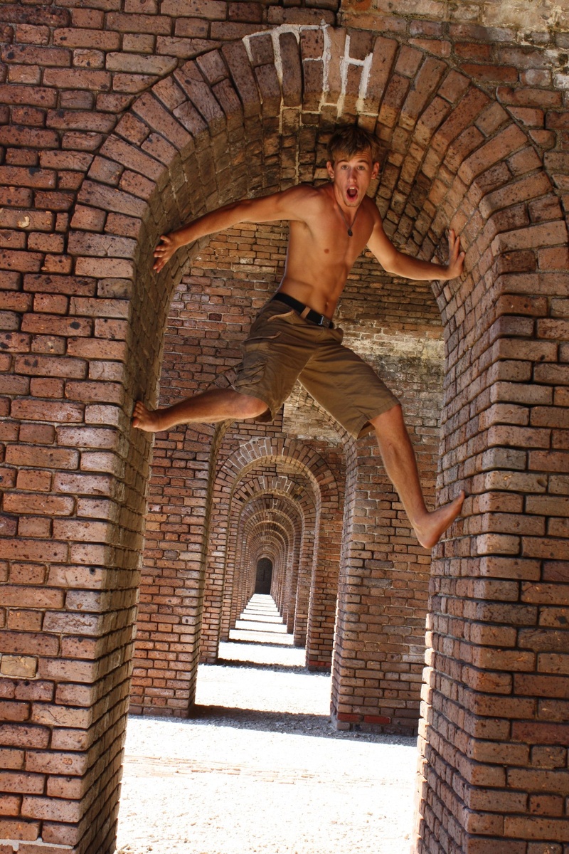 Male model photo shoot of Foresten Lee in Fort Jefferson Dry Tortugas
