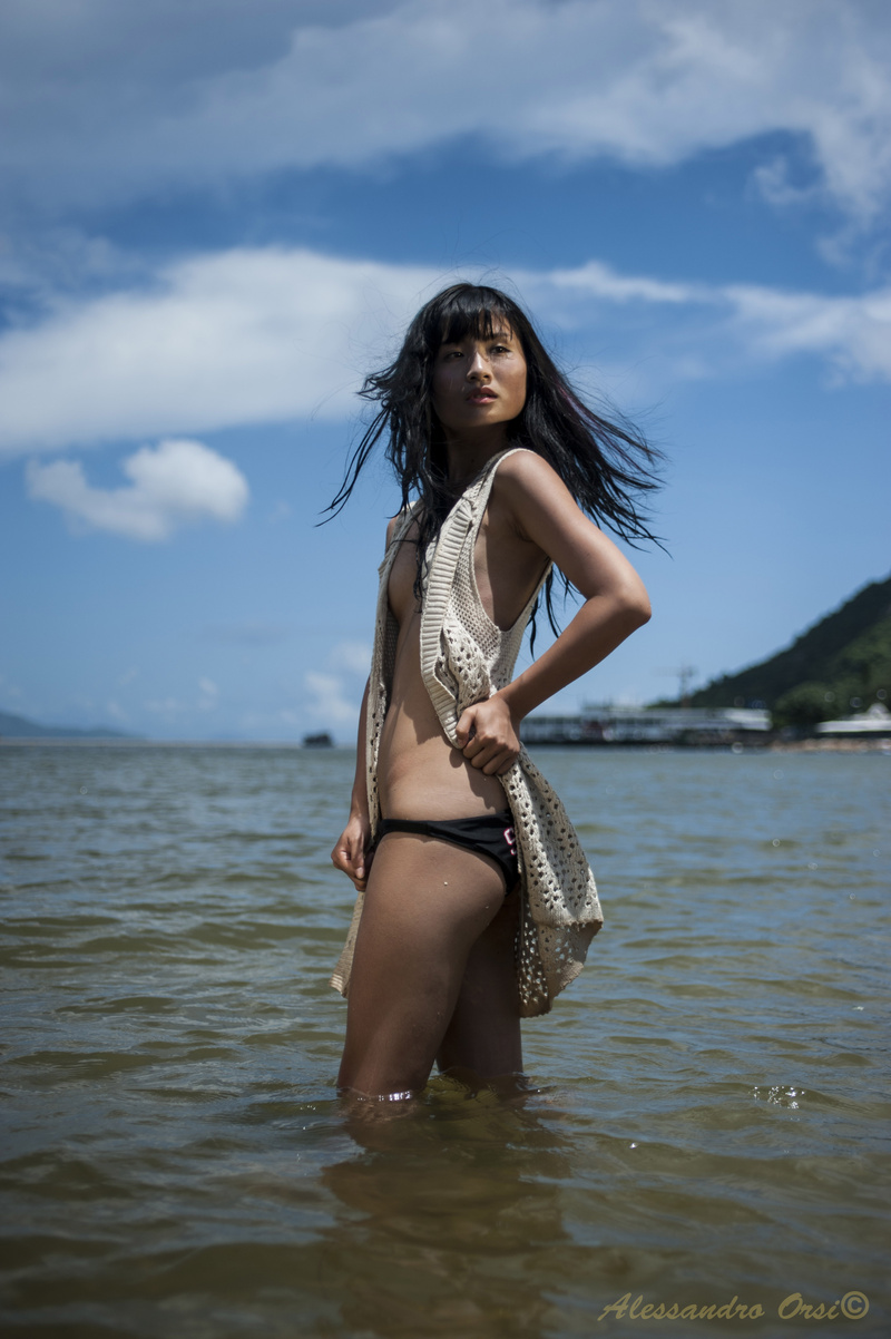 Male model photo shoot of Alessandro Orsi in Mui Wo beach HK