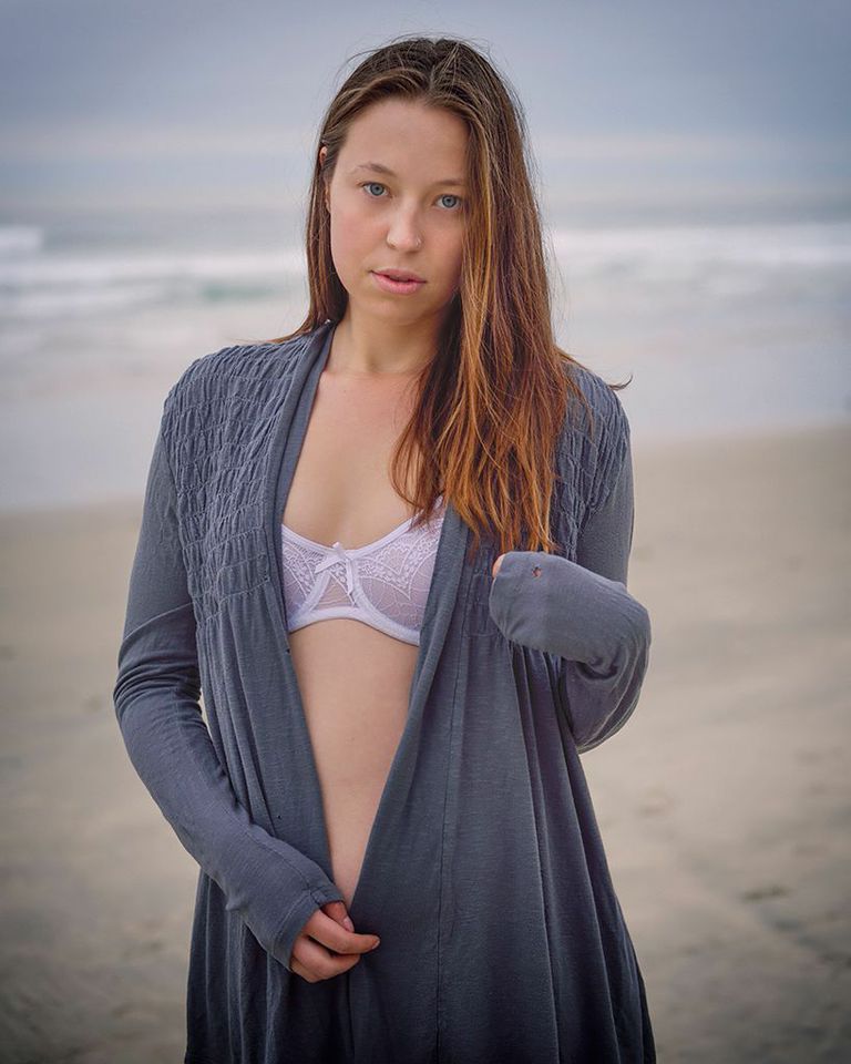 Female model photo shoot of nordicnatural in Black's Beach San Diego