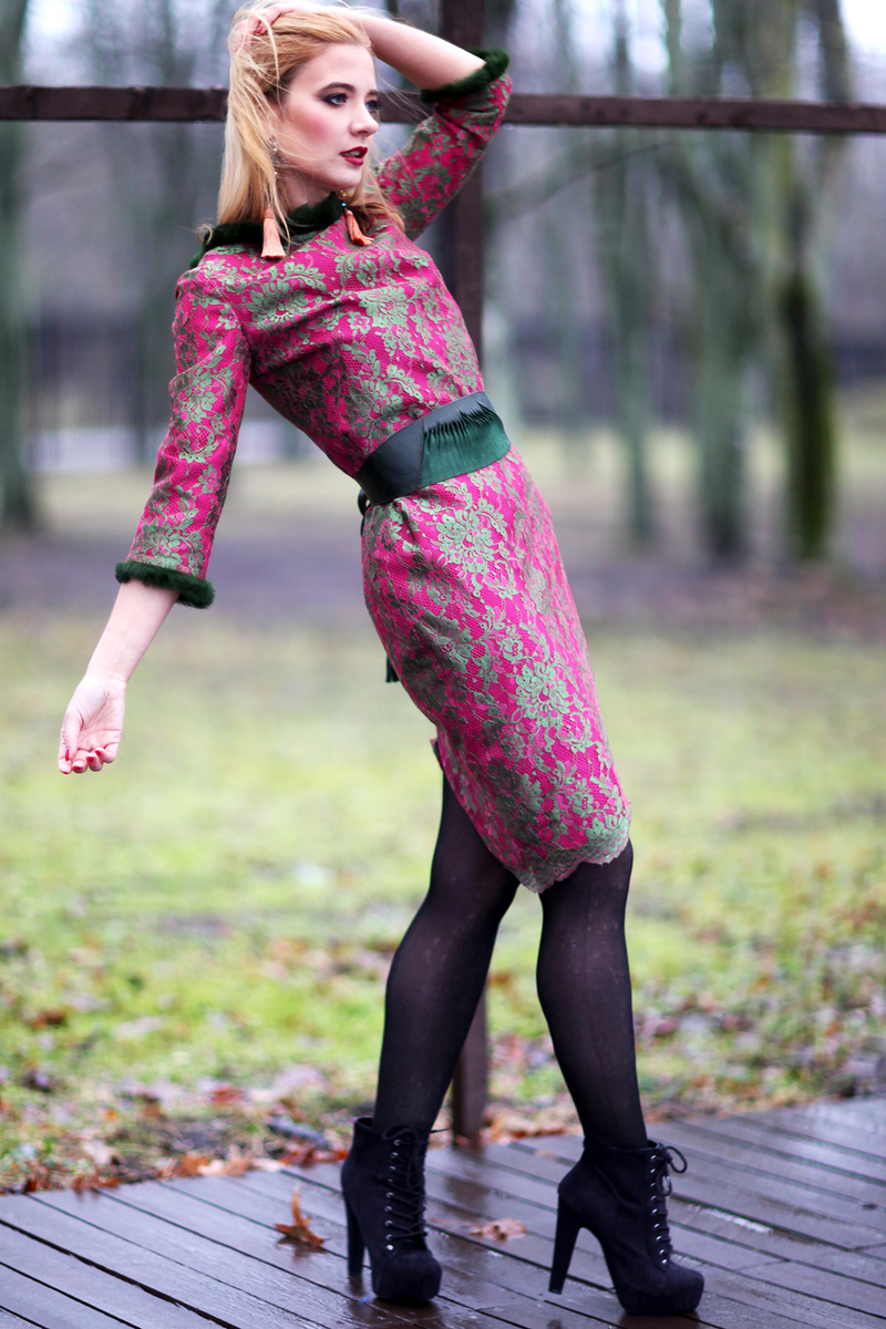 Female model photo shoot of Michelle Maiu by Kristel Puusta in Tallinn, Estonia, clothing designed by NYMF Fashionstudio