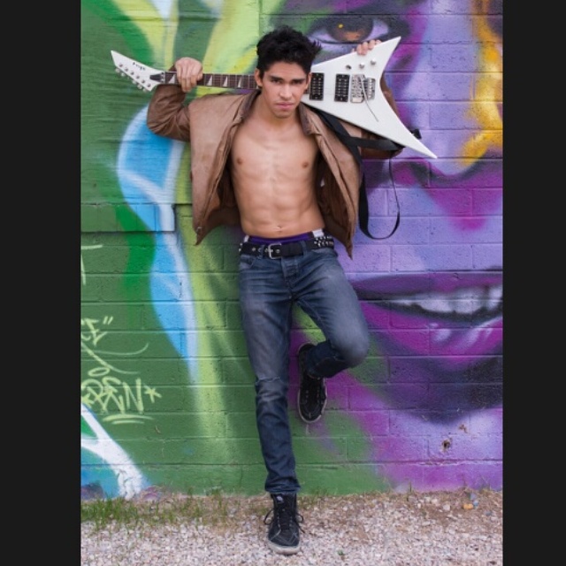 Male model photo shoot of Marlon Medina in Las Vegas Downtown