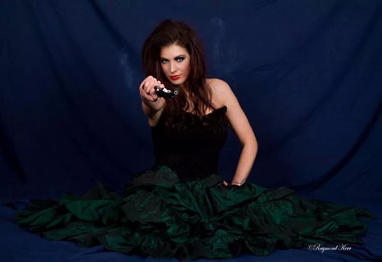 Female model photo shoot of queen of the crow