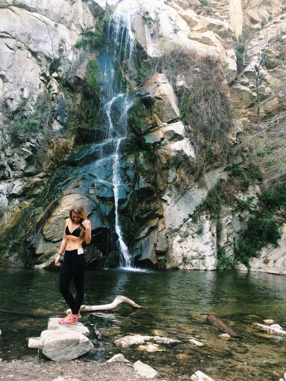 Female model photo shoot of CrystalChavez in Santa Anita Canyon Falls, CA