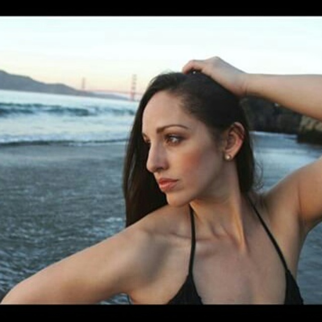 Female model photo shoot of Kyra Arquette in SF China Beach, CA
