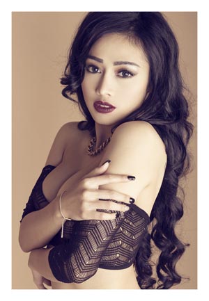 Female model photo shoot of Nheyla Putri in Lite Studio, Jakarta - Indonesia