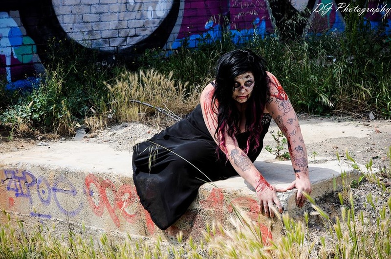 Female model photo shoot of ZombiieTrash in Old textiles factory