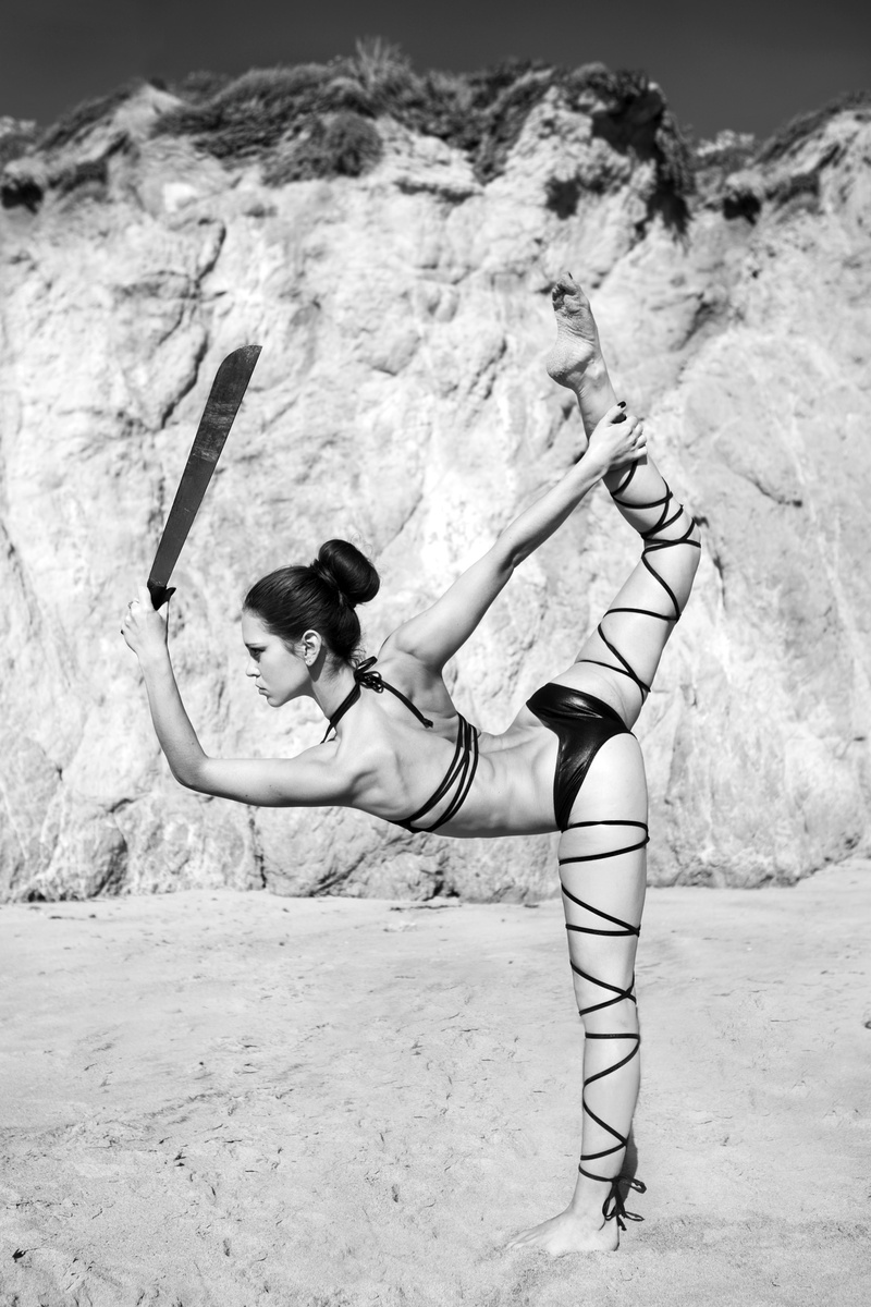 Female model photo shoot of Eve Modens in El Matador Beach