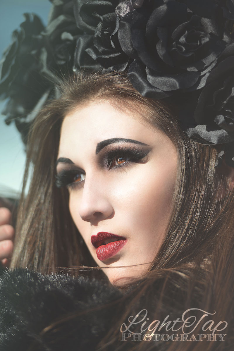 Female model photo shoot of LightTap, makeup by GlamAndBeyond