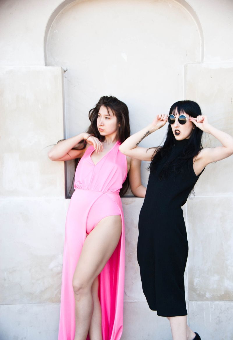 Female model photo shoot of Yin Yang Sisters