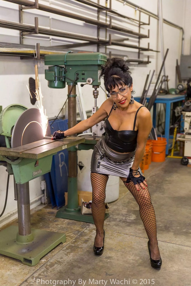 Female model photo shoot of Simply Me Boston by Marty Wachi in Fast Eddie's Garage ~ Orange, CA