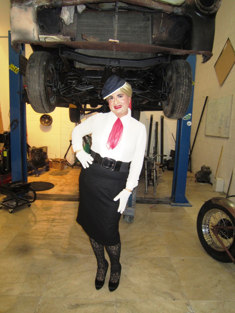 Female model photo shoot of Sophia Berthier in  Sydney Car Mechanic