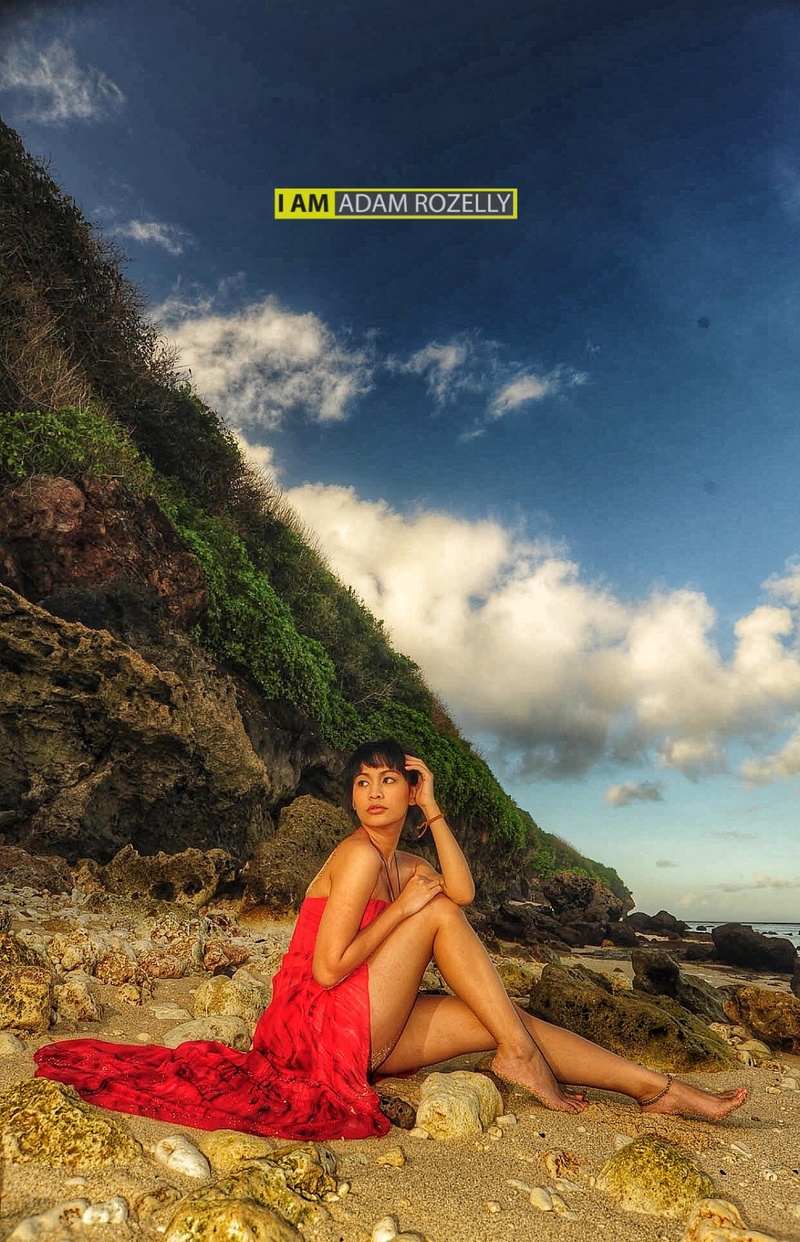 Male model photo shoot of Rozelly in Bali Cliff
