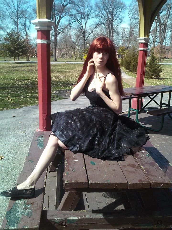 Female model photo shoot of elizabethhopeguillot in tower grove park