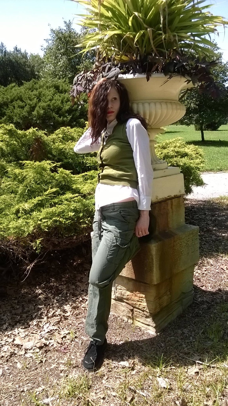 Female model photo shoot of elizabethhopeguillot in tower grove park