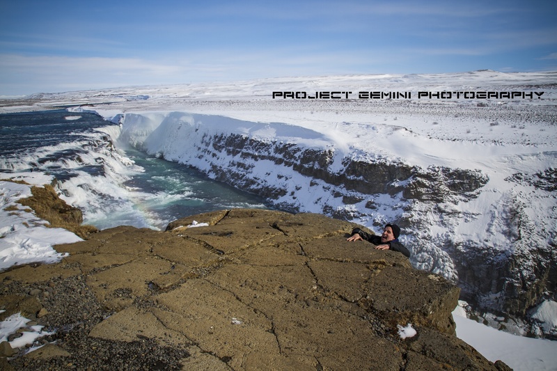 Male model photo shoot of Project Gemini  in Gullfoss Waterfalls Iceland