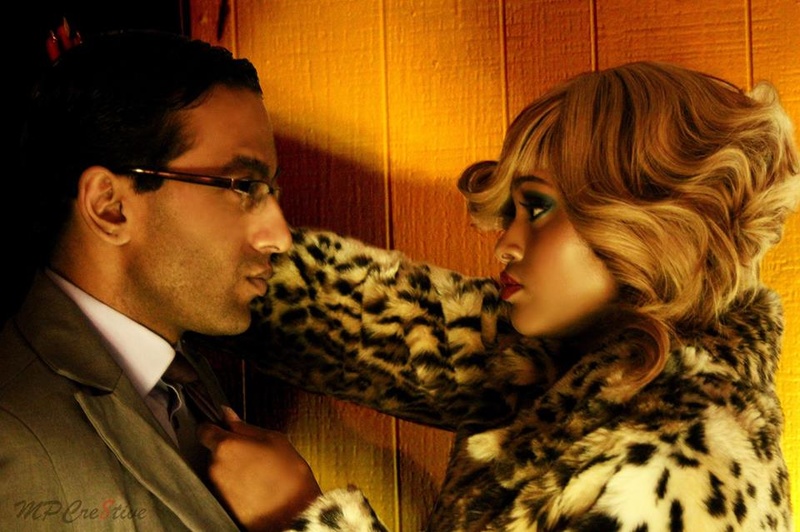 Female and Male model photo shoot of Hair by La Monica and Sriram Parthasarathy by Myonie in Admiral Motel & Suites Chicago